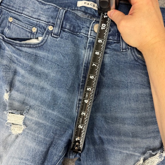 PacSun Stacked Skinny Distressed Blue Jeans Mens Size 32x30 - Picture 7 of 12